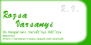 rozsa varsanyi business card